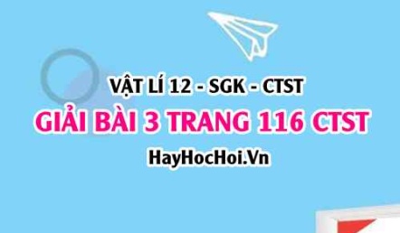 Giải bài 3 trang 116 Vật lí 12 Chân trời sáng tạo SGK